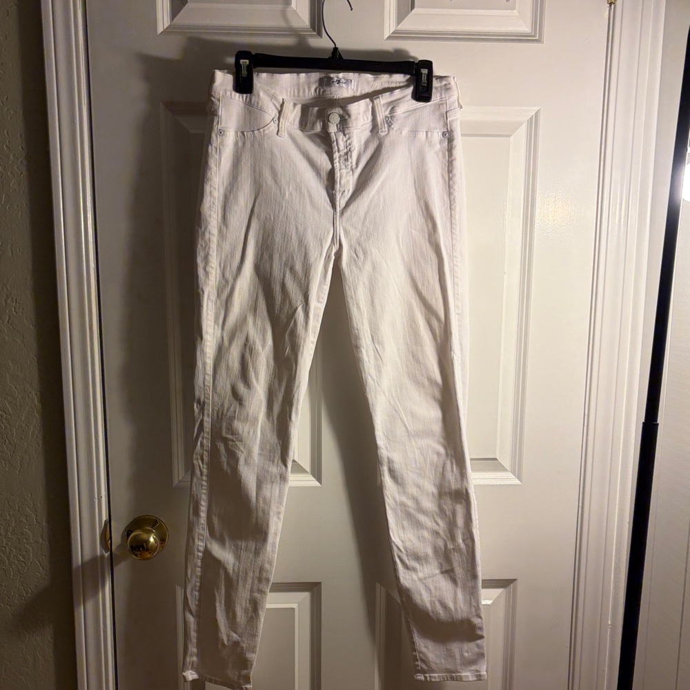 7 for All Mankind Women’s White Skinny Jeans